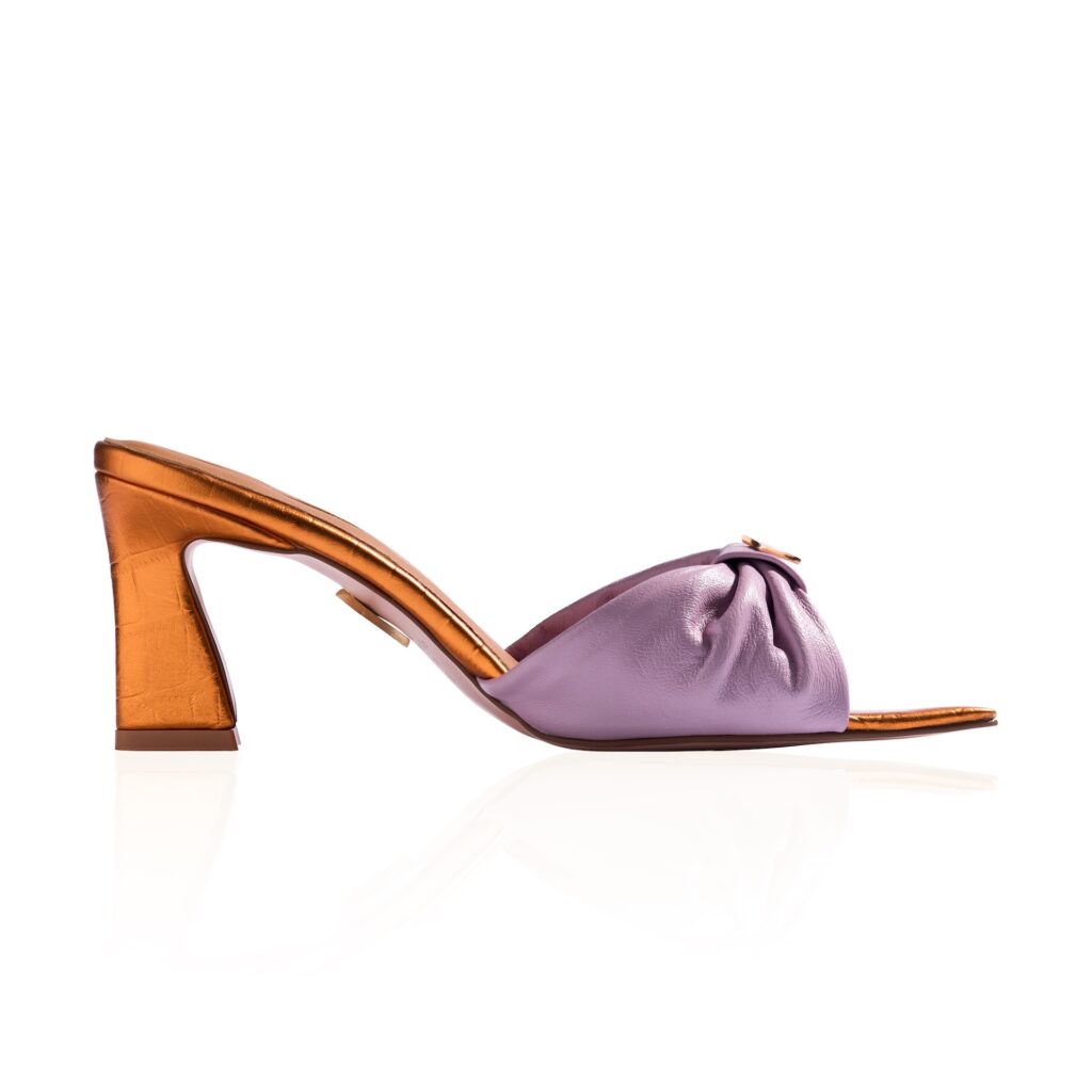Diamond Drape Orquídea & Croco Metallic Orange 70MM - Jazmín González