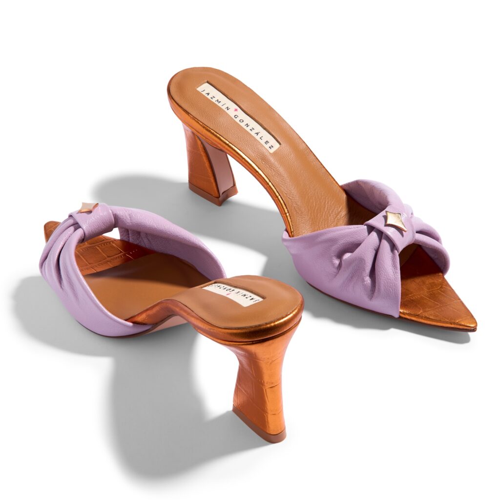 Diamond Drape Orquídea & Croco Metallic Orange 70MM JG02